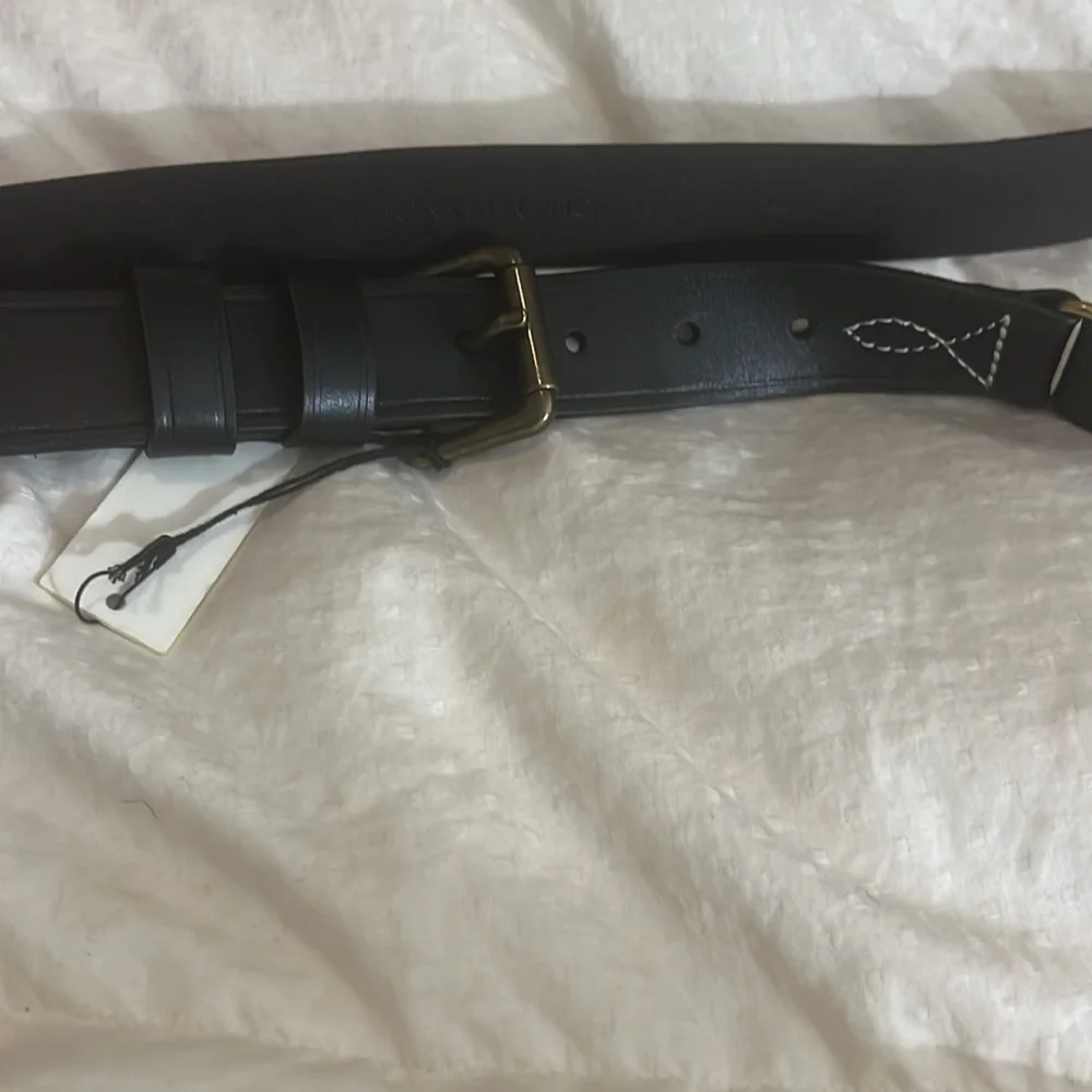 Banana Republic women’s Size XL Mesa embroidered leather belt black